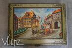 Groot vintage, brocante blik DBF Des Beukelaer Frères, Ophalen of Verzenden, Gebruikt, Koek(jes), Overige merken