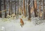 Ansichtkaart Rien Poortvliet Vos in het bos (B4001 ), Verzamelen, Ophalen of Verzenden, Overige thema's