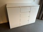 Hoogglans wit dressoir, Huis en Inrichting, Kasten | Dressoirs, Ophalen, Gebruikt, 100 tot 150 cm, Met lade(s)