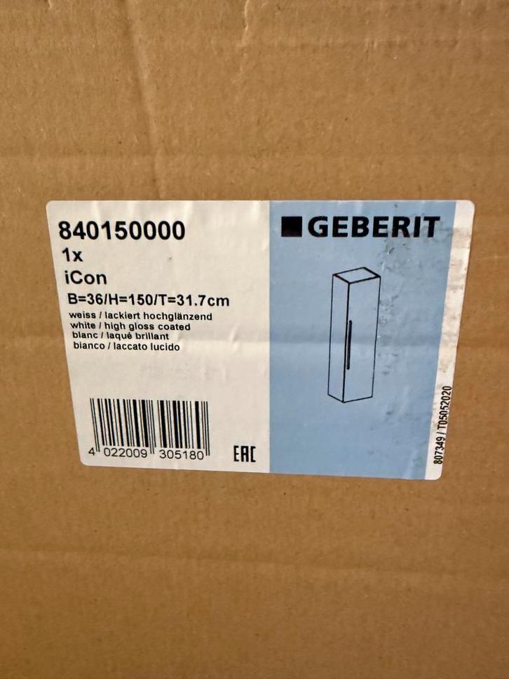 Geberit iCon Hoge Badkamerkast - Nieuw in doos!, Huis en Inrichting, Badkamer | Badkamermeubels, Nieuw, (Half)hoge kast, 100 tot 150 cm