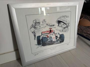 F1 Jenson Button art canvas print (limited edition) beschikbaar voor biedingen