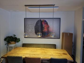 Hanglamp RVS met glazen bollen voor boven eettafel beschikbaar voor biedingen