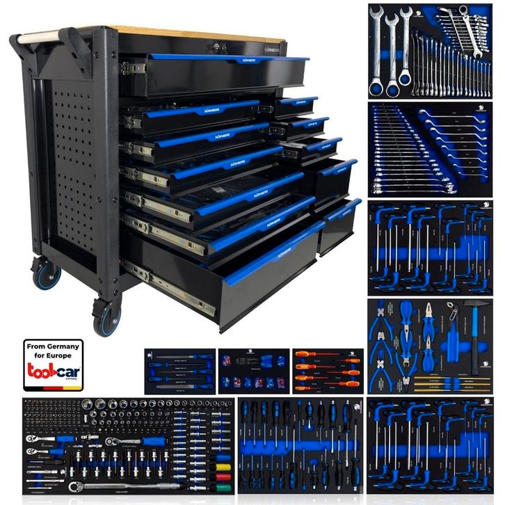 Nürnberg XXL gereedschapswagen 12 laden 457 gereedschappen, Auto-onderdelen, Overige Auto-onderdelen, Nieuw, Ophalen of Verzenden