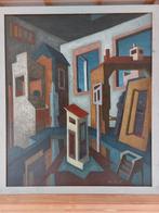 Hans van Rossem - Abstract Interieur, 1975, Antiek en Kunst, Kunst | Schilderijen | Abstract, Ophalen of Verzenden