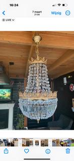 Mooie oude zakkroonluchter, Huis en Inrichting, Lampen | Kroonluchters, Ophalen, Gebruikt, Glas, Klassiek