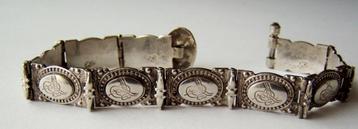 Prachtige 900 zilveren armband met schroefslot, Antiek beschikbaar voor biedingen