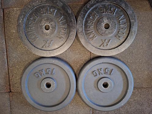 30 mm halterschijven, Sport en Fitness, Fitnessmaterialen, Zo goed als nieuw, Halterschijven, Armen, Benen, Borst, Buik, Rug, Ophalen