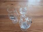Partij bierglazen - Karmeliet, Leffe, Duvel, Ophalen of Verzenden, Gebruikt, Overige materialen, Los bestek