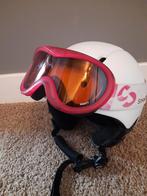Witte kinder ski helm met skibril xxs /xs, Zo goed als nieuw, Ophalen