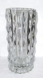 Retro Fidenza massief glazen vaas Italy van de 70 jaren., Ophalen of Verzenden