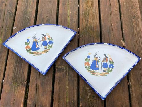 2 Franse crèpe borden, Huis en Inrichting, Keuken | Servies, Gebruikt, Bord(en), Overige stijlen, Aardewerk, Verzenden