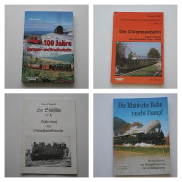 4 boeken over smalspoor stoomlocs Duitsland Zwitserland beschikbaar voor biedingen