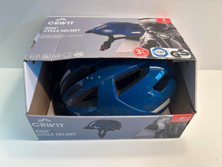 Fietshelm, maat s. Blauw. Merk Crivit, Fietsen en Brommers, Fietsaccessoires | Fietshelmen, Zo goed als nieuw, S, Ophalen of Verzenden