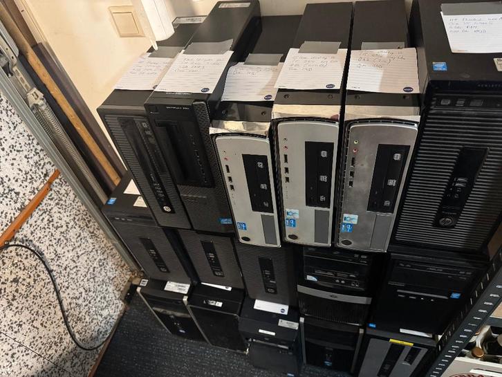 Partijtje van 19 stuks PC, hoofdzakelijk i3 + i5 CPU's, Computers en Software, Desktop Pc's, Gebruikt, HDD, Ophalen