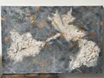 Schilderij - grijstinten met gouden accenten, 120 x 80, Ophalen, Schilderij