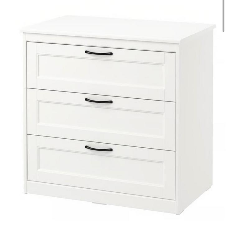 New unopened Witte Ladekast met 3 Laden, Huis en Inrichting, Kasten | Ladekasten, Zo goed als nieuw, Minder dan 100 cm, 50 tot 100 cm