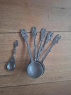 5 bruidslepels zwaar, tin,  pewter, Antiek en Kunst, Ophalen of Verzenden