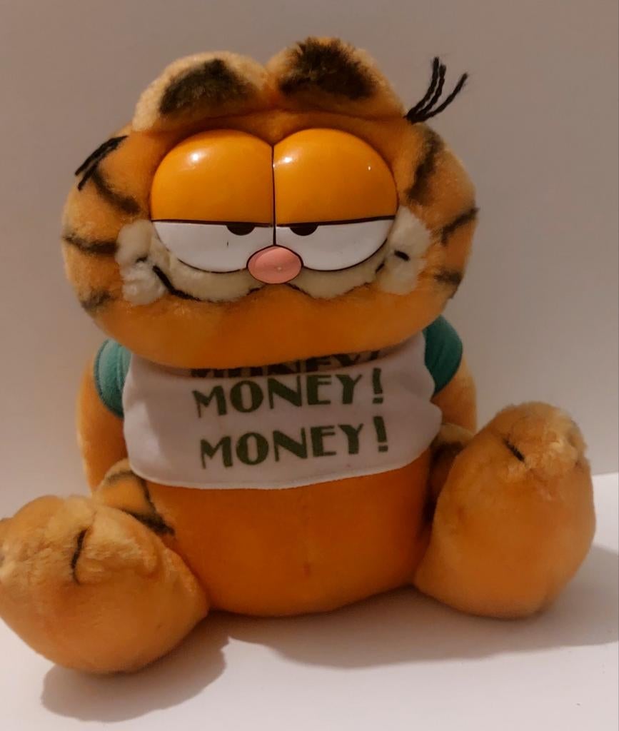 Garfield Dakin Spaarpot – Money! Money! – Jaren 80 – Vintage, Verzamelen, Ophalen of Verzenden, Gebruikt