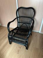 Zwarte Rotan fauteuil (Bandung), Huis en Inrichting, Ophalen, Minder dan 75 cm, Riet of Rotan, Zo goed als nieuw