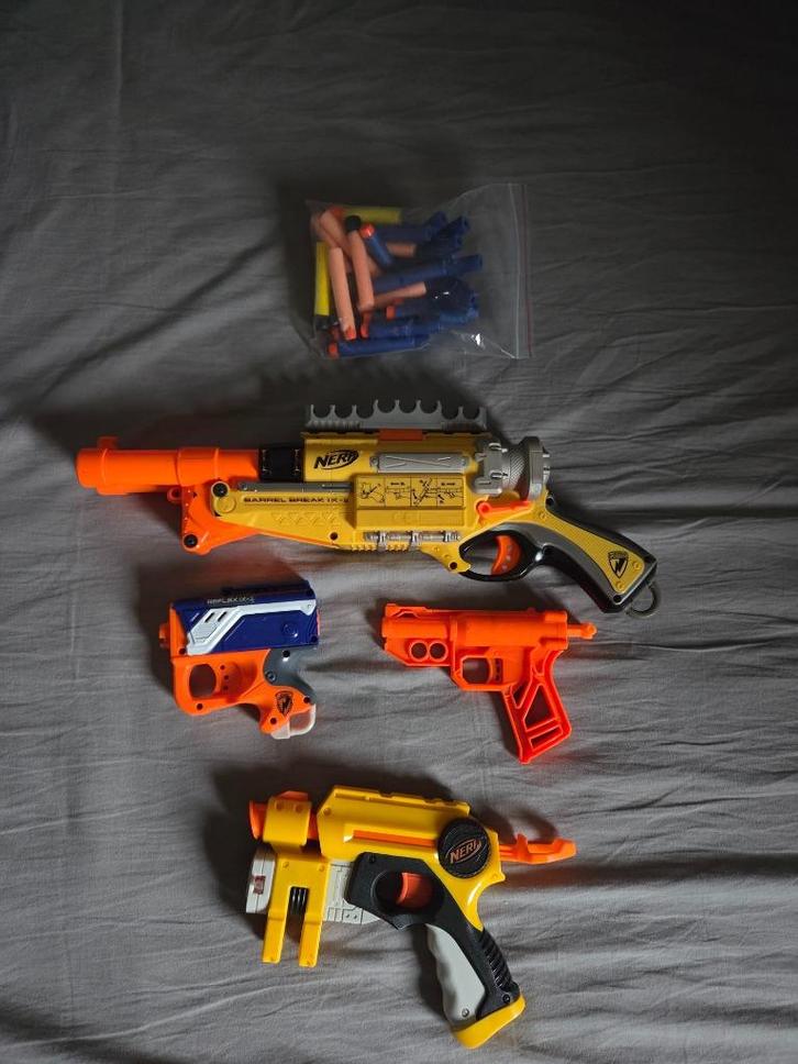 Nerf gun set inclusief pijlen, Kinderen en Baby's, Speelgoed | Buiten | Actiespeelgoed, Zo goed als nieuw, Verzenden
