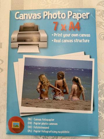 Canvas Fotopapier 7x A4 beschikbaar voor biedingen