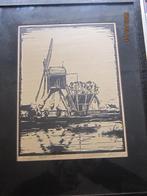 HOUTSNEDE Molen te HEEMSTEDE Signering A.WALRAVEN, Ophalen