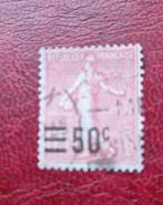 Frankrijk 1927 Zaaister, met opdruk 50#65 gestempeld, Postzegels en Munten, Postzegels | Europa | Frankrijk, Ophalen of Verzenden