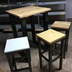 Bar tafel met krukken, Huis en Inrichting, Stoelen, Ophalen, Zo goed als nieuw