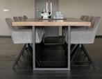6x Luxe Eetkamerstoelen met zwarte poten draaibaar Champagne, Ophalen, Overige kleuren, Nieuw, Metaal