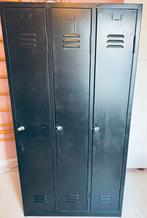 Zwarte lockerkast 3-deurs, Huis en Inrichting, Ophalen, Gebruikt