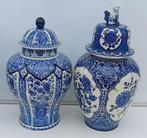 2x Delfts Blauw Porcelein Royal Sphinx by Boch Kaststel #2, Antiek en Kunst, Antiek | Porselein, Ophalen of Verzenden