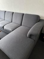 Grijze hoekbank - Ruim en comfortabel!, Gebruikt, 100 tot 125 cm, Hoekbank, 300 cm of meer