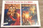 SCHMIDT puzzelset 2x 1000 stukjes (pharao), Ophalen of Verzenden, 500 t/m 1500 stukjes, Nieuw, Legpuzzel