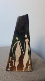 Keramiek vaas handgemaakt 60s/70s stijl zeldzaam 23 cm, Verzamelen, Ophalen of Verzenden, Huis en Inrichting