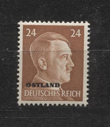 Duitse Adolf H postzegel met opdruk Ostland (13)  beschikbaar voor biedingen