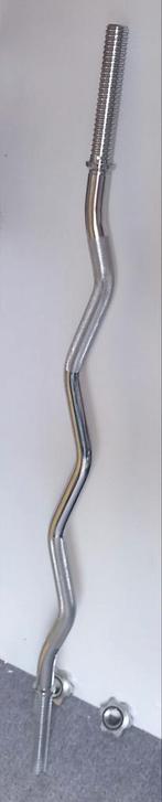 EZ curl bar 30mm met schroefsluiting. Stang is 120cm, Sport en Fitness, Ophalen, Zo goed als nieuw, Halterstangen