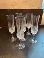 6 Kristallen Champagne Glazen Zware Kwaliteit antiek, Antiek en Kunst, Antiek | Glas en Kristal, Ophalen of Verzenden