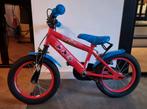 Stoere Spiderman fiets 14 Inch, Ophalen, Gebruikt, Minder dan 16 inch, Zijwieltjes