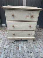 Authentiek brocante houten ladekastje – landelijke vintage, Zo goed als nieuw, Minder dan 100 cm, 25 tot 50 cm, 50 tot 100 cm
