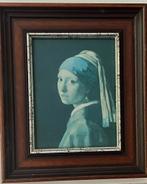 Vintage schilderijtje meisje met de parel, Huis en Inrichting, Woonaccessoires | Schilderijen, Tekeningen en Foto's, Ophalen of Verzenden