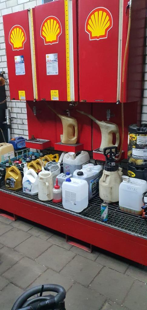 oliebar 3x inclusief lekbak groot, Auto diversen, Autogereedschap, Gebruikt, Ophalen