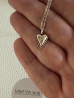 S259/Zilveren Minimalistische HARTJES ketting, Gebruikt, Verzenden, X, Zilver