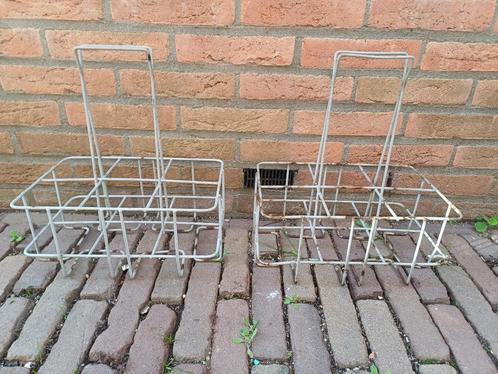 2x oude flessen rekkjes voor ieder 6 flessen te kunnen drage, Antiek en Kunst, Curiosa en Brocante, Ophalen of Verzenden
