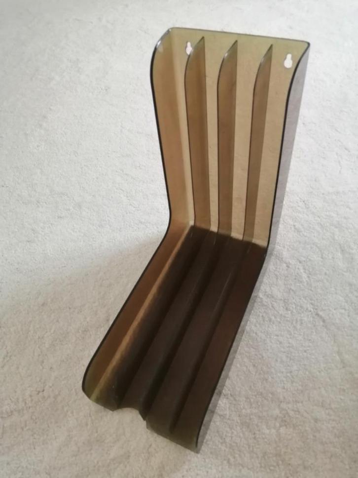 Retro plexi platenrek voor lp's, rookglas, Cd's en Dvd's, Vinyl | Rock, Gebruikt, Poprock, 12 inch, Ophalen of Verzenden