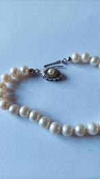 Oud Parel armbandje met zilveren Slotje, Verzenden, Zilver, Armband, Met edelsteen