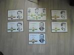 7 kaarten IN MEMORIAM Washington Kennedy en Luther King, Verzamelen, Rookartikelen, Aanstekers en Luciferdoosjes, Sigarenbandjes