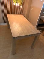 Eiken whitewash eettafel, Huis en Inrichting, Tafels | Eettafels, Ophalen, Gebruikt, Eikenhout, 50 tot 100 cm