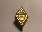 Metalen RENAULT Automerk Speld (Zwart/Messingkleur)., Transport, Speldje of Pin, Zo goed als nieuw, Verzenden