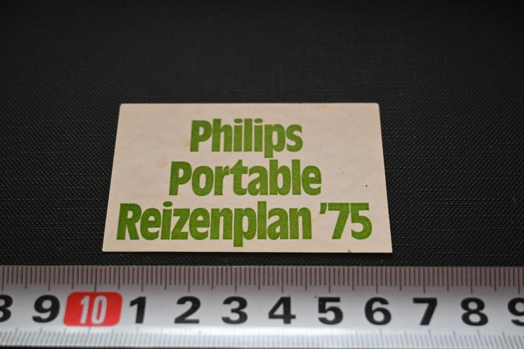 sticker philips portable reizenplan '75, Ophalen, Zo goed als nieuw