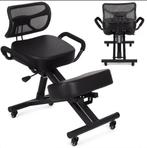 Kneeling Chair  back support office Kniestoel zwart, Ophalen of Verzenden, Zo goed als nieuw, Zwart, Bureaustoel